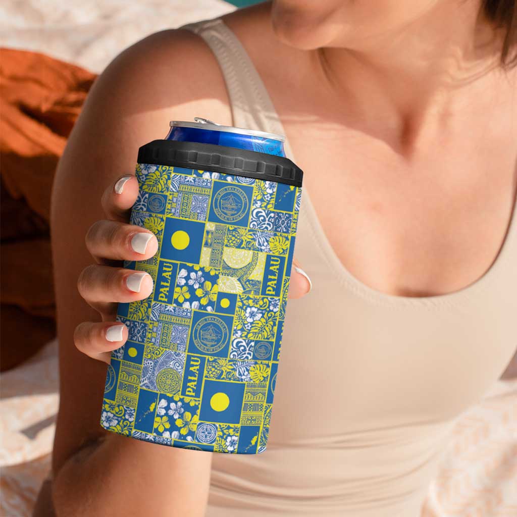 Palau Ungil Kurismas 4 in 1 Can Cooler Tumbler Pacific Patchwork Xmas Vibes - Polynesian Pride