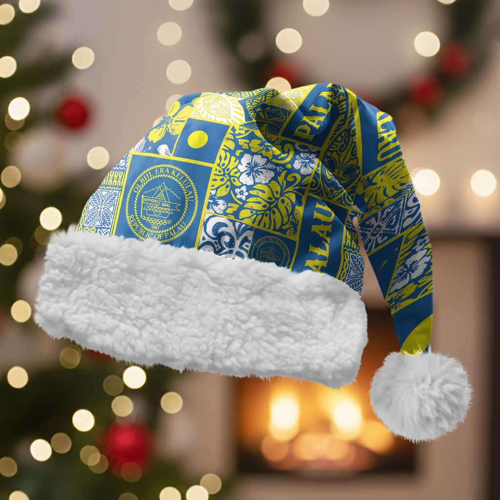 Palau Ungil Kurismas Christmas Santa Hat Pacific Patchwork Xmas Vibes - Polynesian Pride
