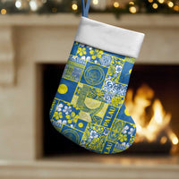 Palau Ungil Kurismas Christmas Stocking Pacific Patchwork Xmas Vibes - Polynesian Pride