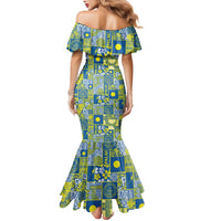 Palau Ungil Kurismas Family Matching Mermaid Dress and Hawaiian Shirt Pacific Patchwork Xmas Vibes LT9 - Polynesian Pride