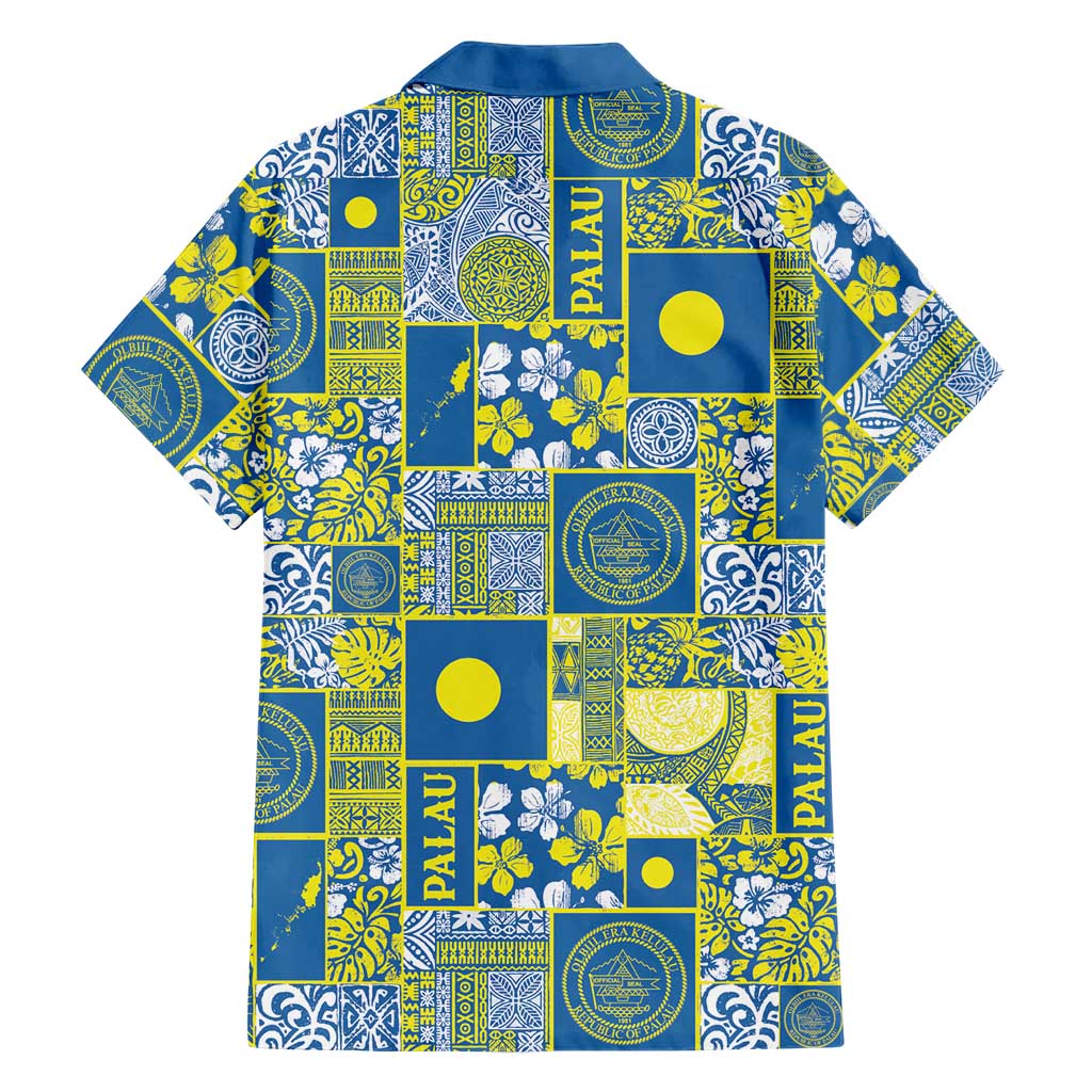 Palau Ungil Kurismas Family Matching Off Shoulder Maxi Dress and Hawaiian Shirt Pacific Patchwork Xmas Vibes LT9 - Polynesian Pride