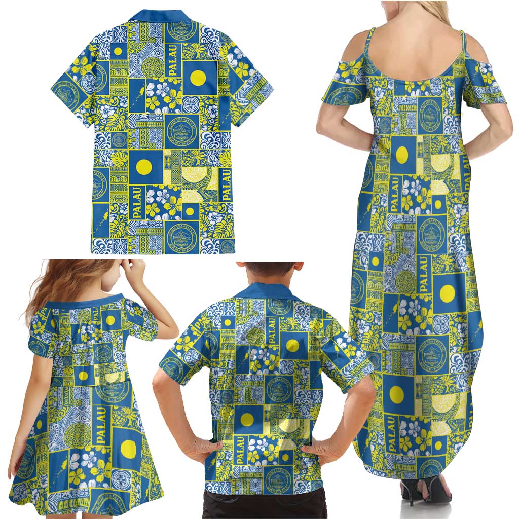Palau Ungil Kurismas Family Matching Summer Maxi Dress and Hawaiian Shirt Pacific Patchwork Xmas Vibes LT9 - Polynesian Pride