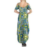 Palau Ungil Kurismas Family Matching Summer Maxi Dress and Hawaiian Shirt Pacific Patchwork Xmas Vibes LT9 - Polynesian Pride