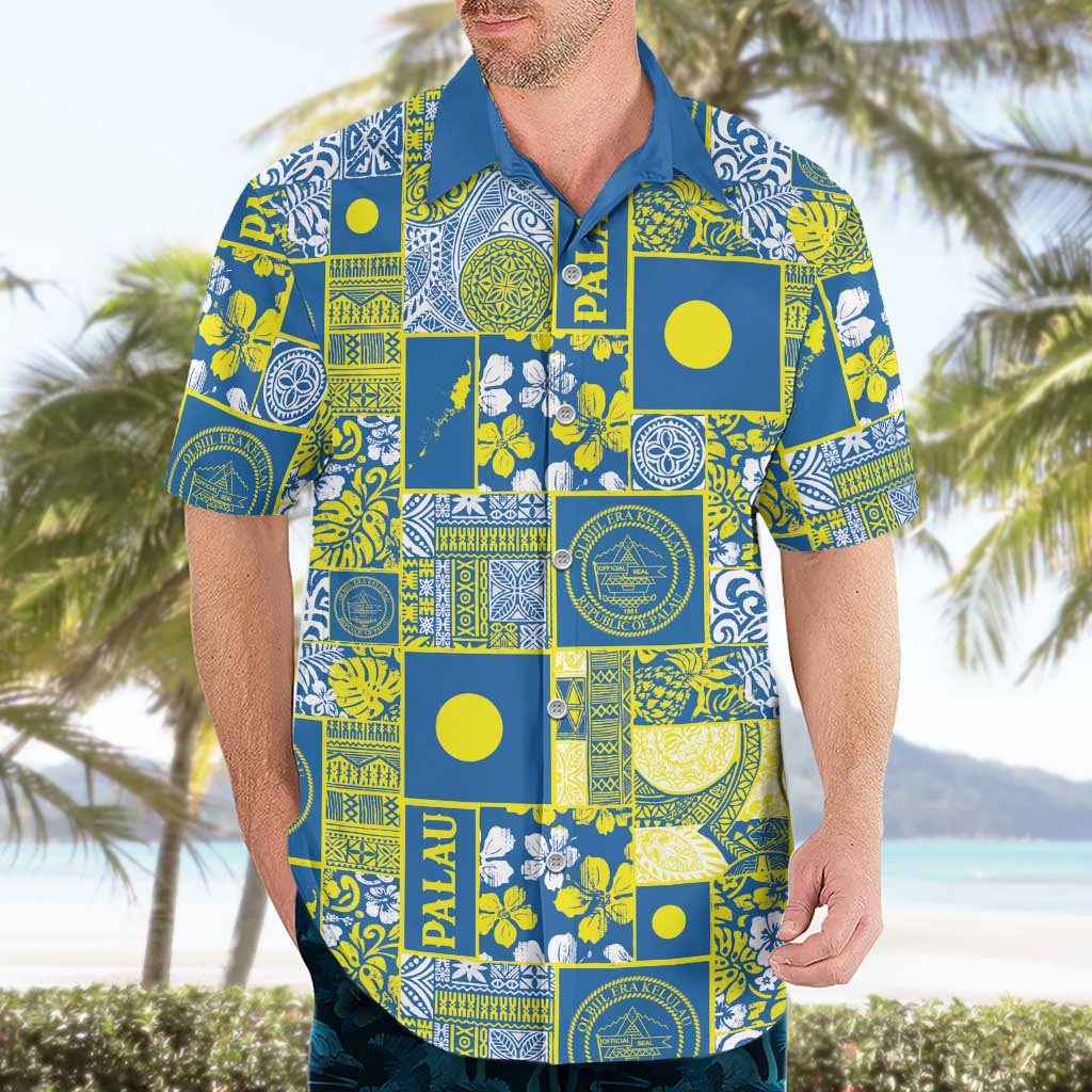 Palau Ungil Kurismas Hawaiian Shirt Pacific Patchwork Xmas Vibes - Polynesian Pride