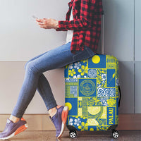 Palau Ungil Kurismas Luggage Cover Pacific Patchwork Xmas Vibes - Polynesian Pride