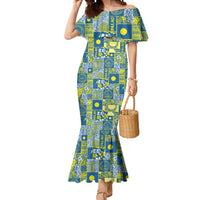 Palau Ungil Kurismas Mermaid Dress Pacific Patchwork Xmas Vibes - Polynesian Pride
