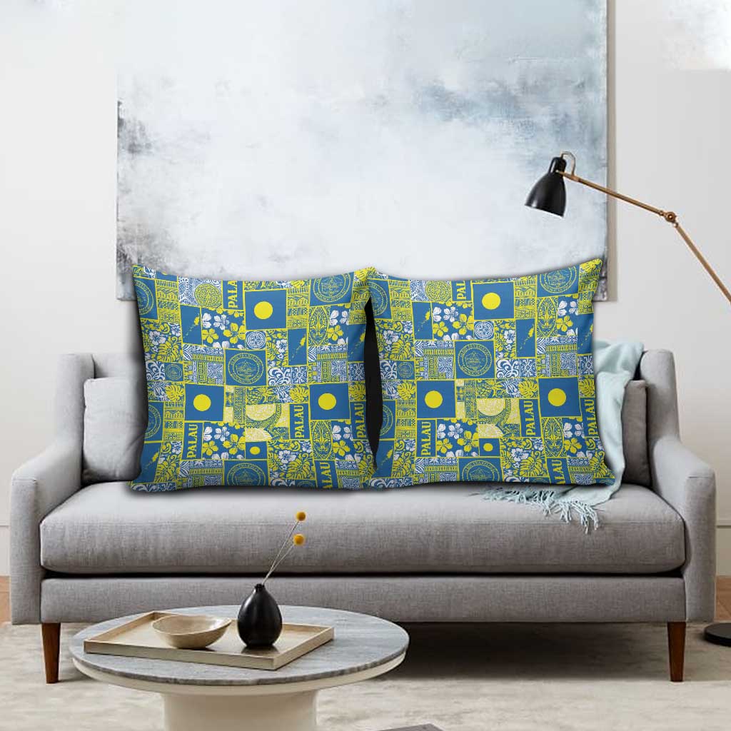 Palau Ungil Kurismas Pillow Cover Pacific Patchwork Xmas Vibes - Polynesian Pride