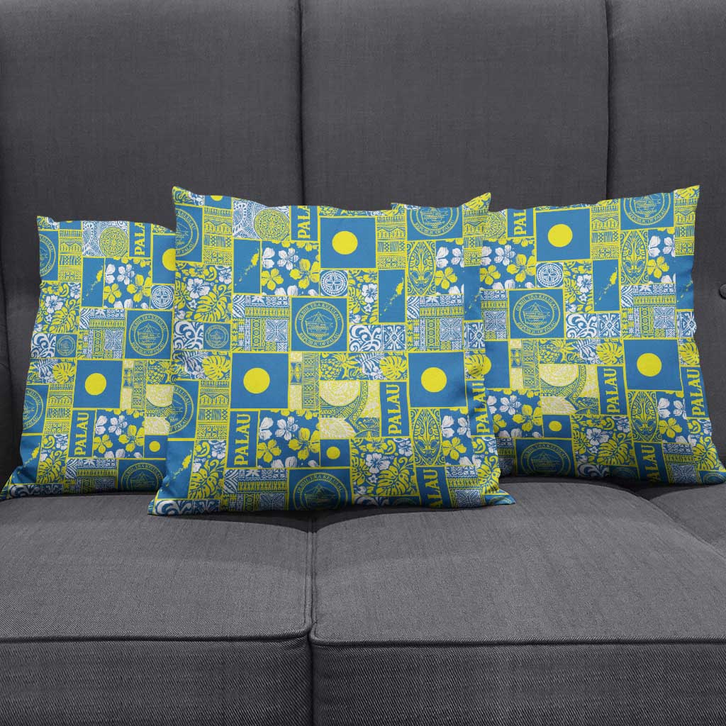 Palau Ungil Kurismas Pillow Cover Pacific Patchwork Xmas Vibes - Polynesian Pride