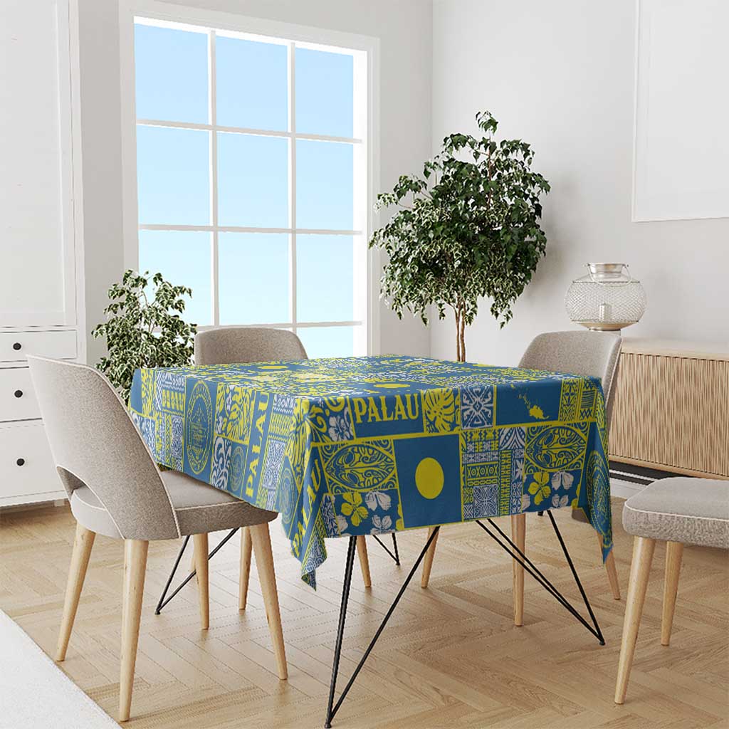 Palau Ungil Kurismas Tablecloth Pacific Patchwork Xmas Vibes - Polynesian Pride