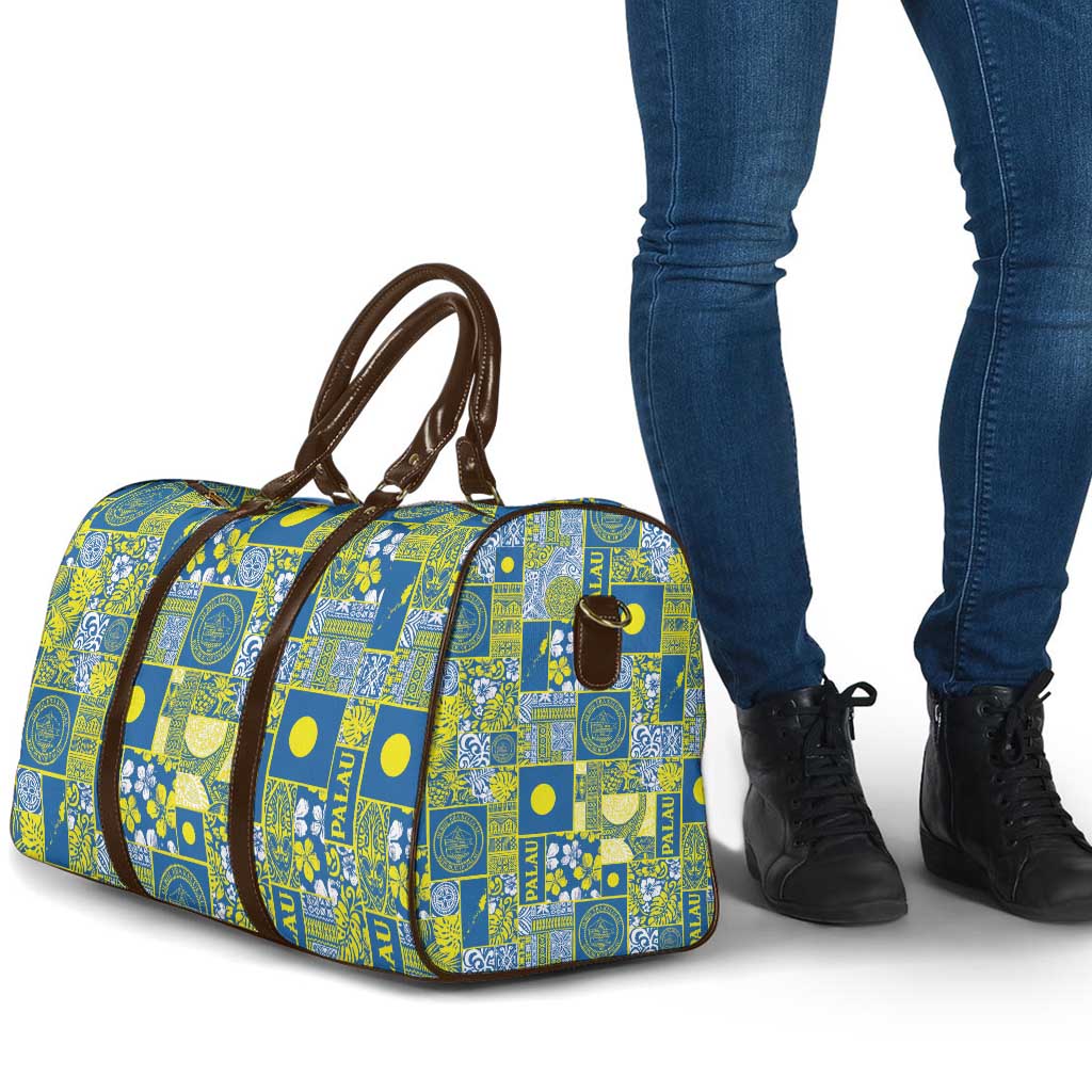 Palau Ungil Kurismas Travel Bag Pacific Patchwork Xmas Vibes - Polynesian Pride