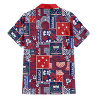 Red Samoa Manuia Le Kerisimasi Family Matching Mermaid Dress and Hawaiian Shirt Pacific Patchwork Xmas Vibes LT9 - Polynesian Pride
