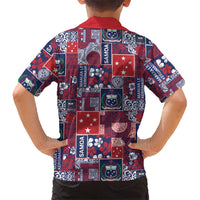 Red Samoa Manuia Le Kerisimasi Family Matching Summer Maxi Dress and Hawaiian Shirt Pacific Patchwork Xmas Vibes LT9 - Polynesian Pride