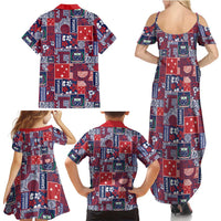 Red Samoa Manuia Le Kerisimasi Family Matching Summer Maxi Dress and Hawaiian Shirt Pacific Patchwork Xmas Vibes LT9 - Polynesian Pride