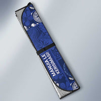 Blue Samoa Manuia Le Kerisimasi Auto Sun Shade Pacific Patchwork Xmas Vibes - Polynesian Pride