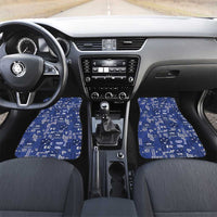 Blue Samoa Manuia Le Kerisimasi Car Mats Pacific Patchwork Xmas Vibes - Polynesian Pride