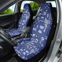Blue Samoa Manuia Le Kerisimasi Car Seat Cover Pacific Patchwork Xmas Vibes LT9 - Polynesian Pride