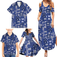 Blue Samoa Manuia Le Kerisimasi Family Matching Summer Maxi Dress and Hawaiian Shirt Pacific Patchwork Xmas Vibes LT9 - Polynesian Pride