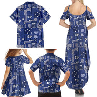 Blue Samoa Manuia Le Kerisimasi Family Matching Summer Maxi Dress and Hawaiian Shirt Pacific Patchwork Xmas Vibes LT9 - Polynesian Pride