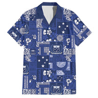 Blue Samoa Manuia Le Kerisimasi Hawaiian Shirt Pacific Patchwork Xmas Vibes LT9 Blue - Polynesian Pride