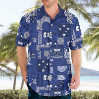 Blue Samoa Manuia Le Kerisimasi Hawaiian Shirt Pacific Patchwork Xmas Vibes LT9 - Polynesian Pride