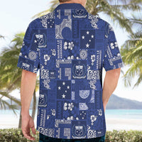 Blue Samoa Manuia Le Kerisimasi Hawaiian Shirt Pacific Patchwork Xmas Vibes LT9 - Polynesian Pride