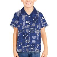 Blue Samoa Manuia Le Kerisimasi Hawaiian Shirt Pacific Patchwork Xmas Vibes LT9 - Polynesian Pride