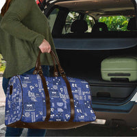 Blue Samoa Manuia Le Kerisimasi Travel Bag Pacific Patchwork Xmas Vibes - Polynesian Pride