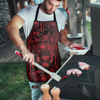 Dark Samoa Manuia Le Kerisimasi Apron Pacific Patchwork Xmas Vibes - Polynesian Pride