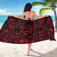 Dark Samoa Manuia Le Kerisimasi Sarong Pacific Patchwork Xmas Vibes - Polynesian Pride