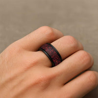 Dark Samoa Manuia Le Kerisimasi Spinner Ring Pacific Patchwork Xmas Vibes - Polynesian Pride