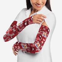 Tahiti Oaoa I Teie Noera Arm Sleeves Pacific Patchwork Xmas Vibes - Polynesian Pride