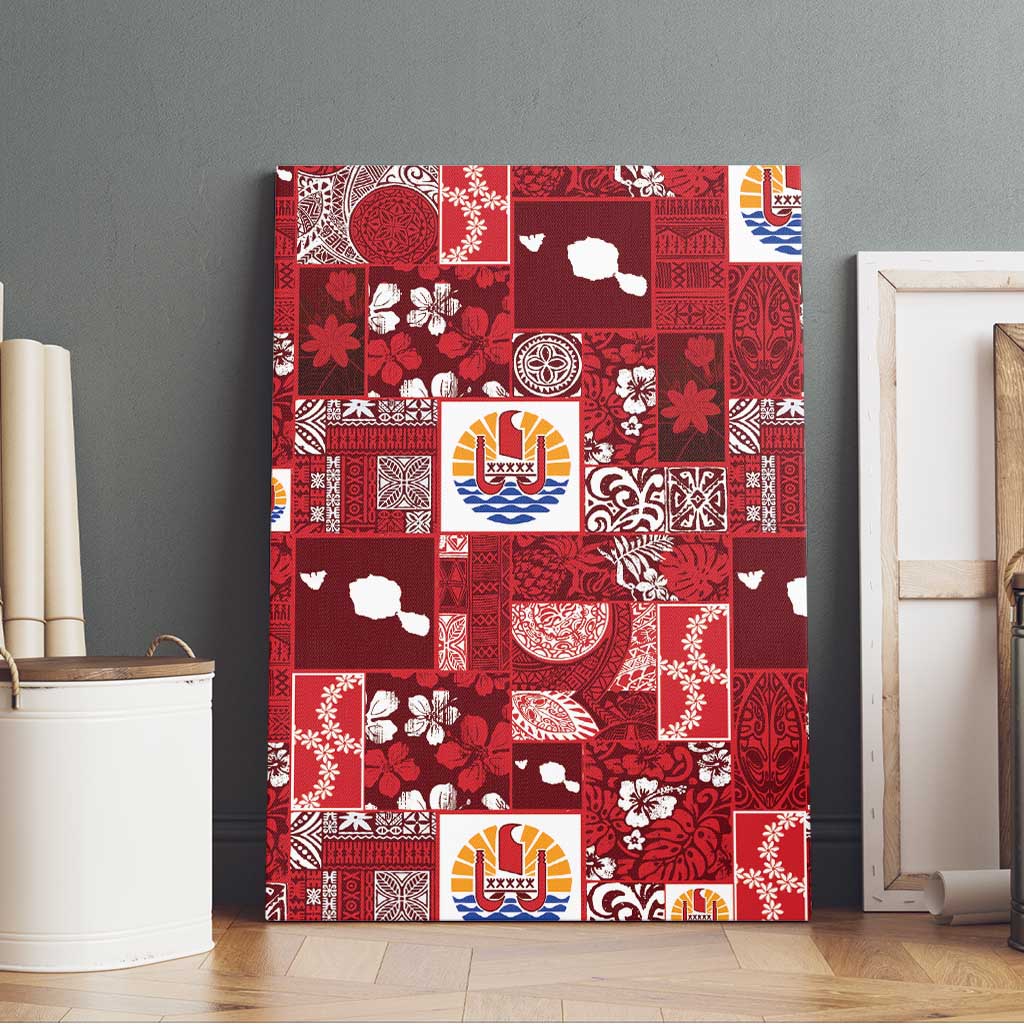 Tahiti Oaoa I Teie Noera Canvas Wall Art Pacific Patchwork Xmas Vibes LT9 - Polynesian Pride
