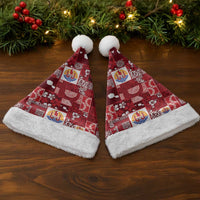 Tahiti Oaoa I Teie Noera Christmas Santa Hat Pacific Patchwork Xmas Vibes - Polynesian Pride