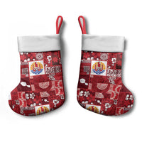 Tahiti Oaoa I Teie Noera Christmas Stocking Pacific Patchwork Xmas Vibes LT9 - Polynesian Pride