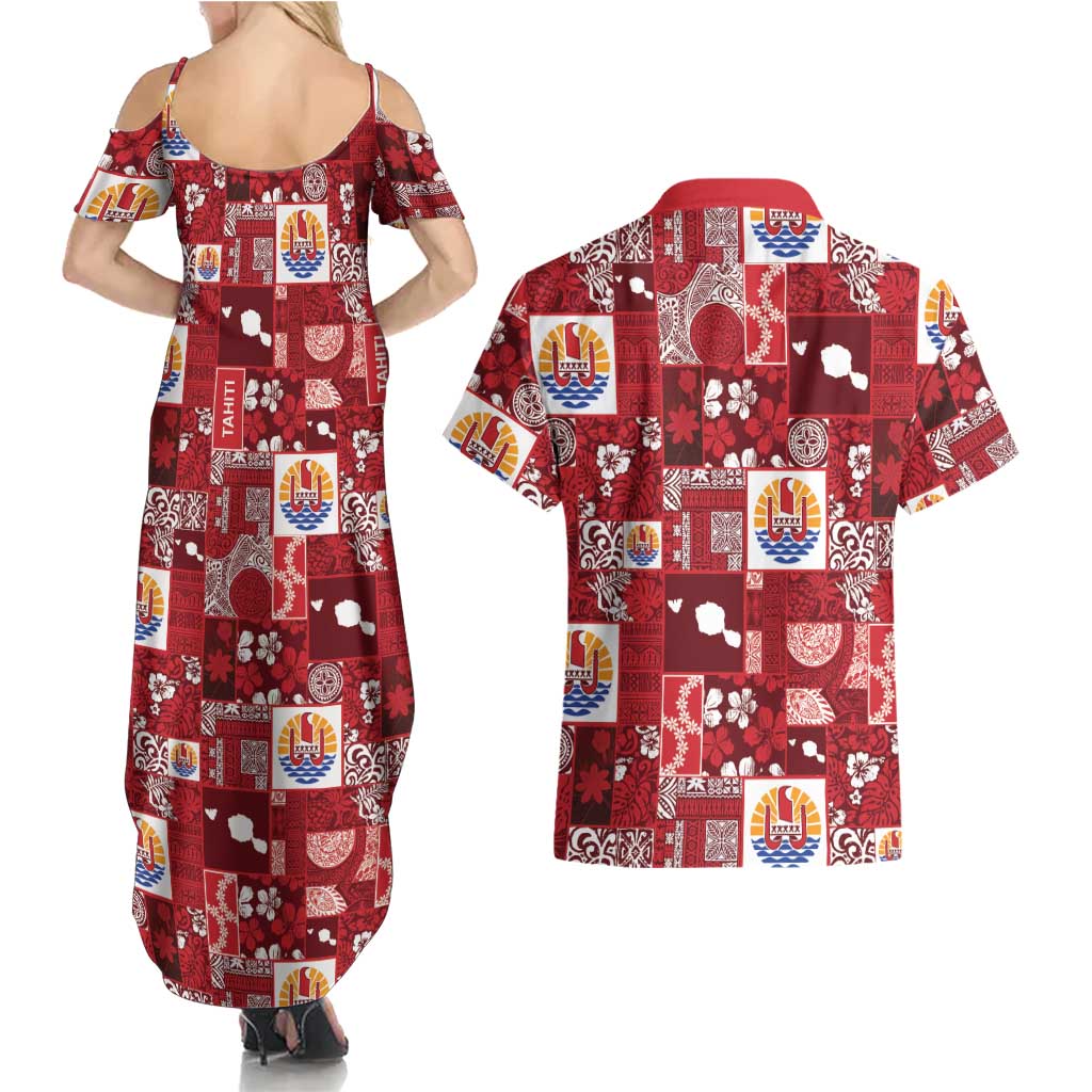 Tahiti Oaoa I Teie Noera Couples Matching Summer Maxi Dress and Hawaiian Shirt Pacific Patchwork Xmas Vibes LT9 - Polynesian Pride