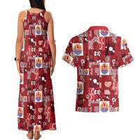 Tahiti Oaoa I Teie Noera Couples Matching Tank Maxi Dress and Hawaiian Shirt Pacific Patchwork Xmas Vibes LT9 - Polynesian Pride