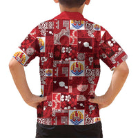 Tahiti Oaoa I Teie Noera Family Matching Off The Shoulder Long Sleeve Dress and Hawaiian Shirt Pacific Patchwork Xmas Vibes LT9 - Polynesian Pride