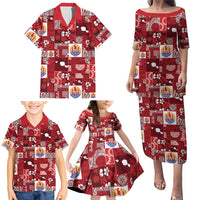 Tahiti Oaoa I Teie Noera Family Matching Puletasi and Hawaiian Shirt Pacific Patchwork Xmas Vibes LT9 - Polynesian Pride