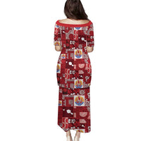 Tahiti Oaoa I Teie Noera Family Matching Puletasi and Hawaiian Shirt Pacific Patchwork Xmas Vibes LT9 - Polynesian Pride