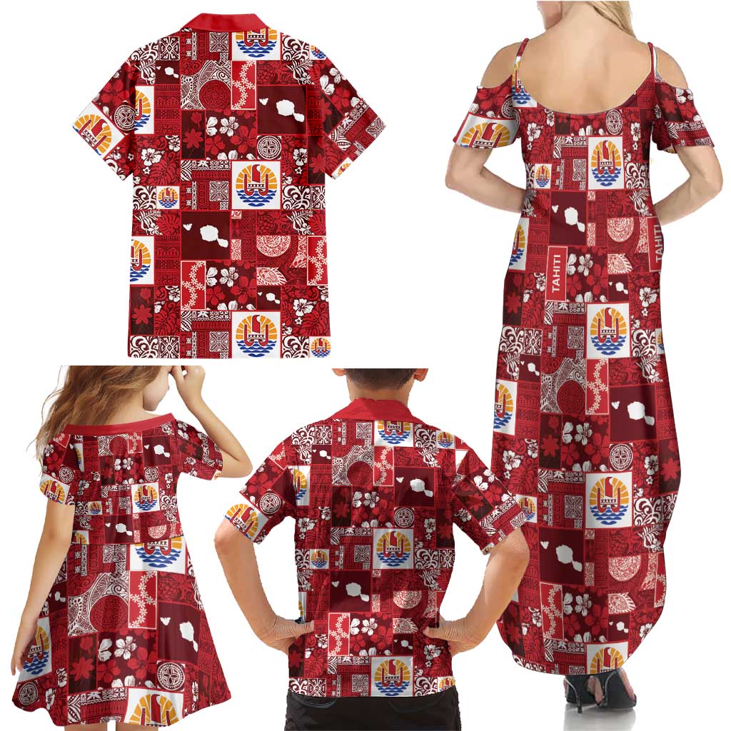 Tahiti Oaoa I Teie Noera Family Matching Summer Maxi Dress and Hawaiian Shirt Pacific Patchwork Xmas Vibes LT9 - Polynesian Pride