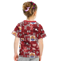 Tahiti Oaoa I Teie Noera Kid T Shirt Pacific Patchwork Xmas Vibes LT9 - Polynesian Pride