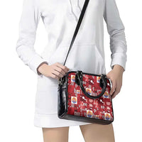 Tahiti Oaoa I Teie Noera Shoulder Handbag Pacific Patchwork Xmas Vibes LT9 - Polynesian Pride