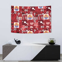 Tahiti Oaoa I Teie Noera Tapestry Pacific Patchwork Xmas Vibes LT9 - Polynesian Pride