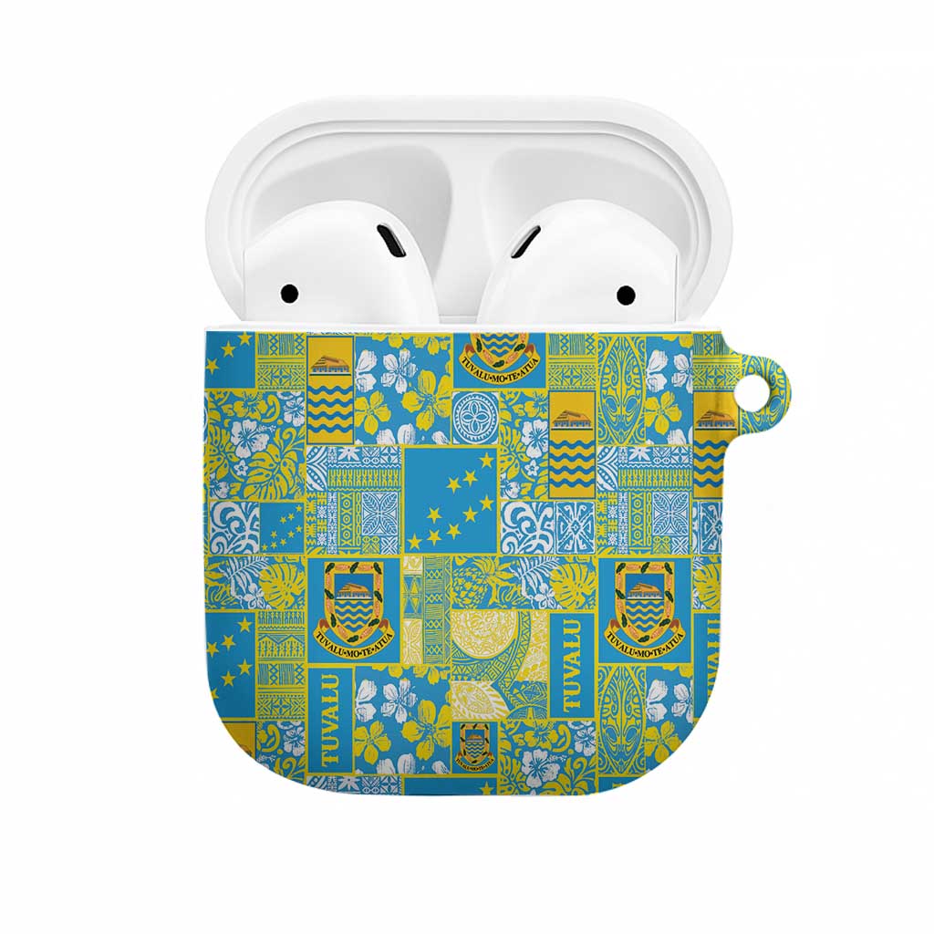 Tuvalu Manuia te Kilisimasi AirPods Case Pacific Patchwork Xmas Vibes LT9 Green - Polynesian Pride