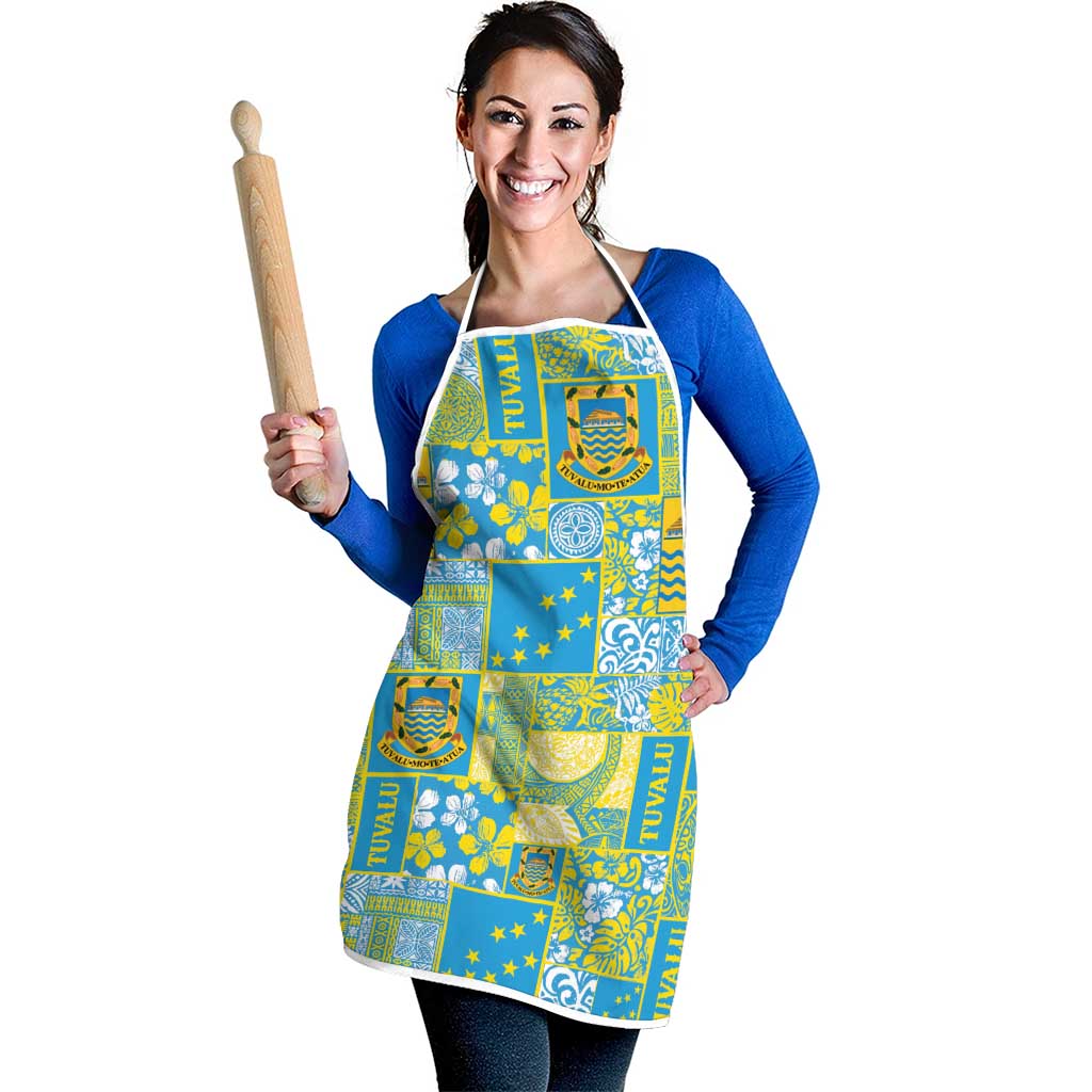 Tuvalu Manuia te Kilisimasi Apron Pacific Patchwork Xmas Vibes - Polynesian Pride