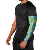 Tuvalu Manuia te Kilisimasi Arm Sleeves Pacific Patchwork Xmas Vibes - Polynesian Pride