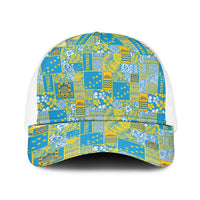 Tuvalu Manuia te Kilisimasi Baseball Net Cap Pacific Patchwork Xmas Vibes - Polynesian Pride