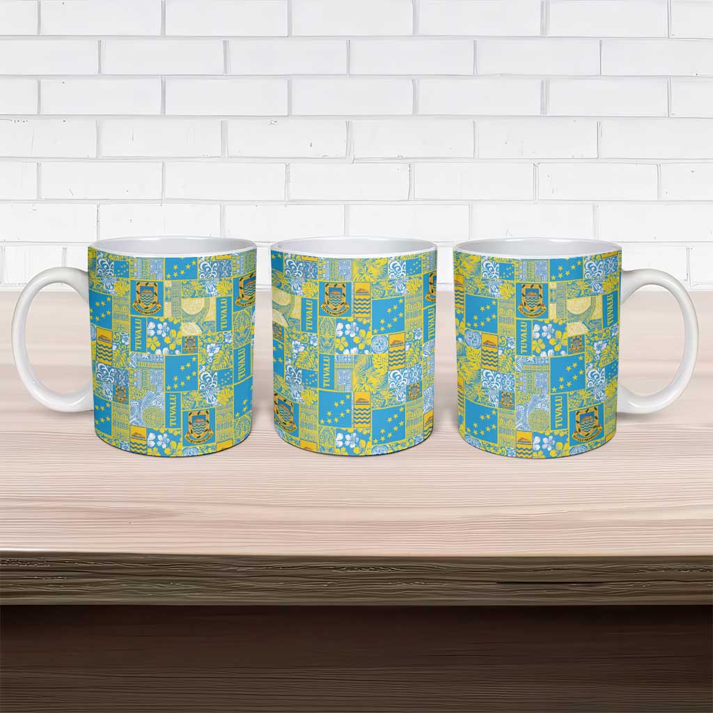 Tuvalu Manuia te Kilisimasi Ceramic Mug Pacific Patchwork Xmas Vibes - Polynesian Pride