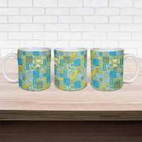 Tuvalu Manuia te Kilisimasi Ceramic Mug Pacific Patchwork Xmas Vibes - Polynesian Pride