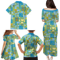 Tuvalu Manuia te Kilisimasi Family Matching Puletasi and Hawaiian Shirt Pacific Patchwork Xmas Vibes LT9 - Polynesian Pride